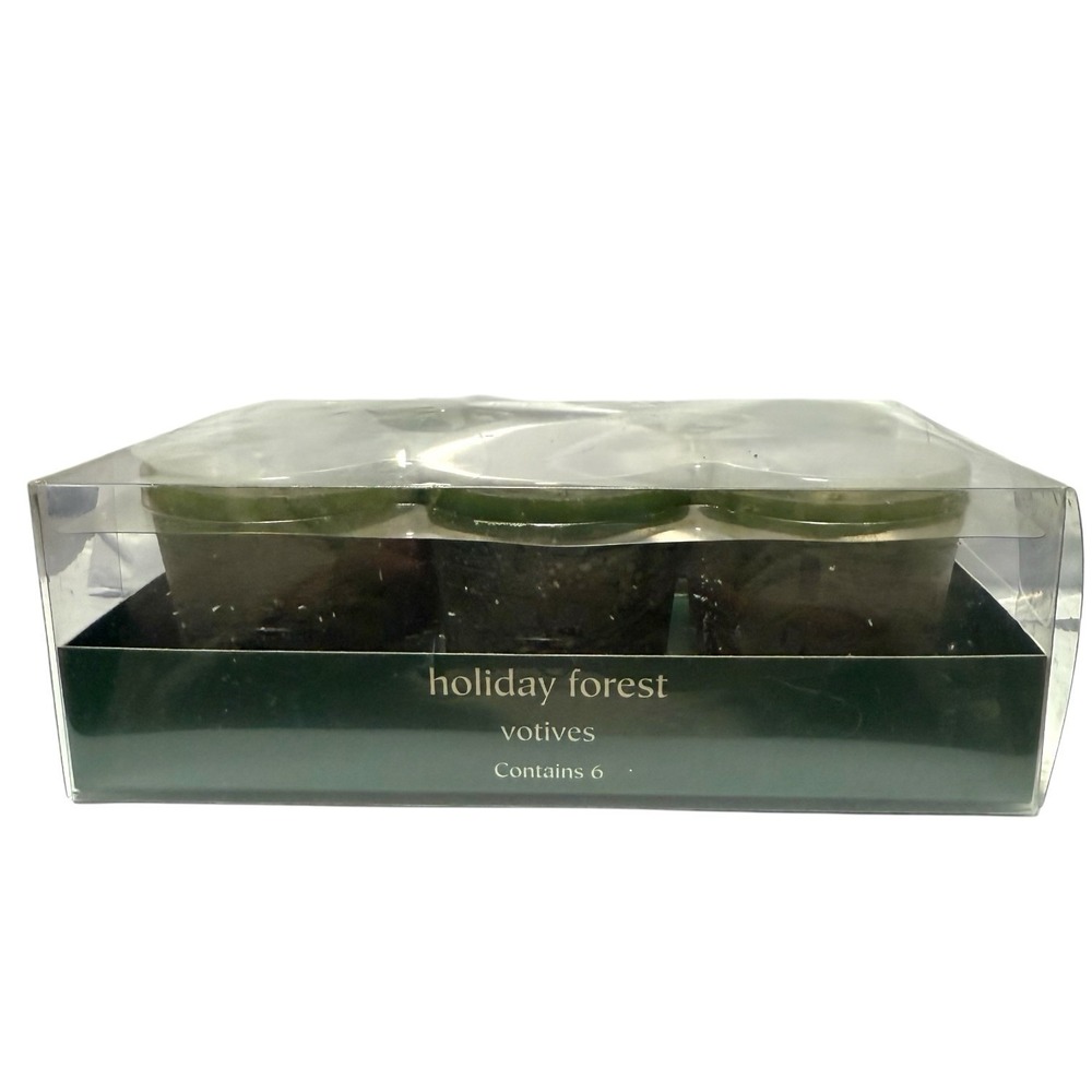 Retired Pier 1 Holiday Forest votives‎ tea light candles set Christmas Holiday